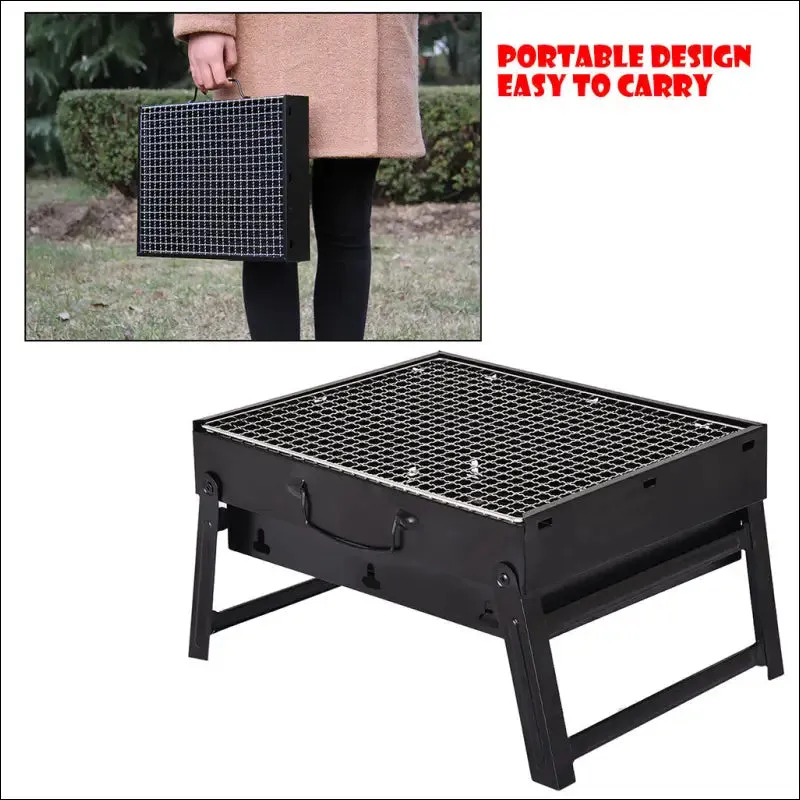 Bbq charcoal grill folding portable lightweight barbecue camping hiking picnics