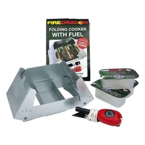 BCB FireDragon Cooker with Fuel hiking folding cooking pocket stove fire starter