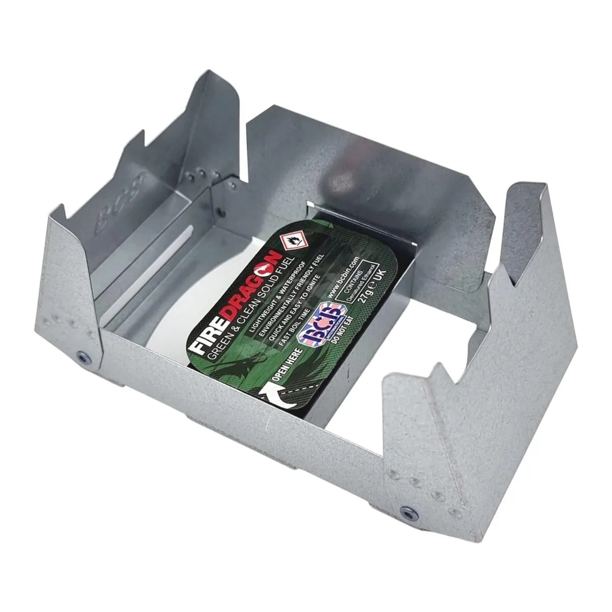 BCB FireDragon Cooker with Fuel hiking folding cooking pocket stove fire starter