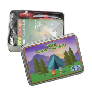 BCB WILD compact cooking set dry fuel cooker camping spoon hiking stove set