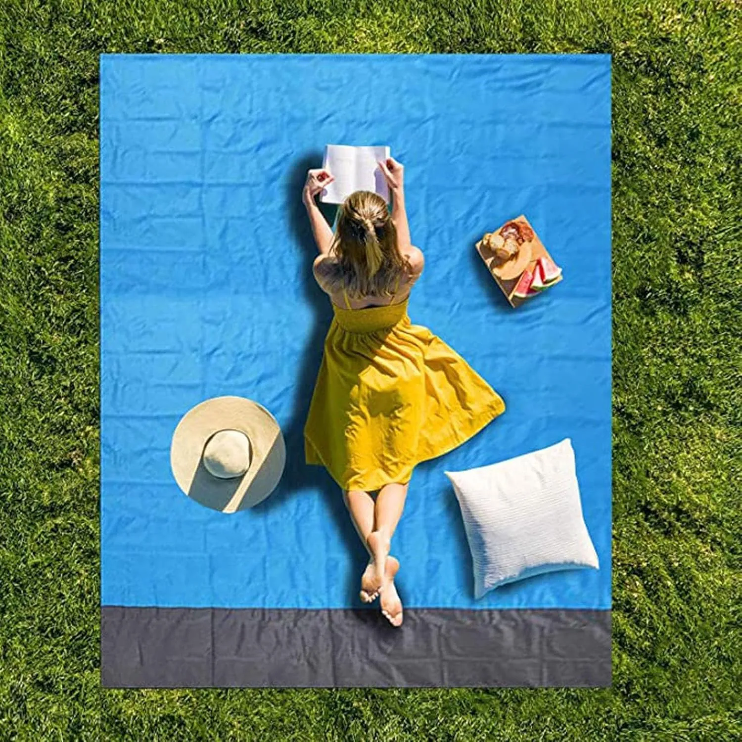 Beach Blankets, 80"×50" Waterproof Extra Large Sandproof Quick Drying Beach Mat with Storage Bag,Lightweight Picnic Mat,Durable Beach Blanket for Outdoor Hiking Travel Camping