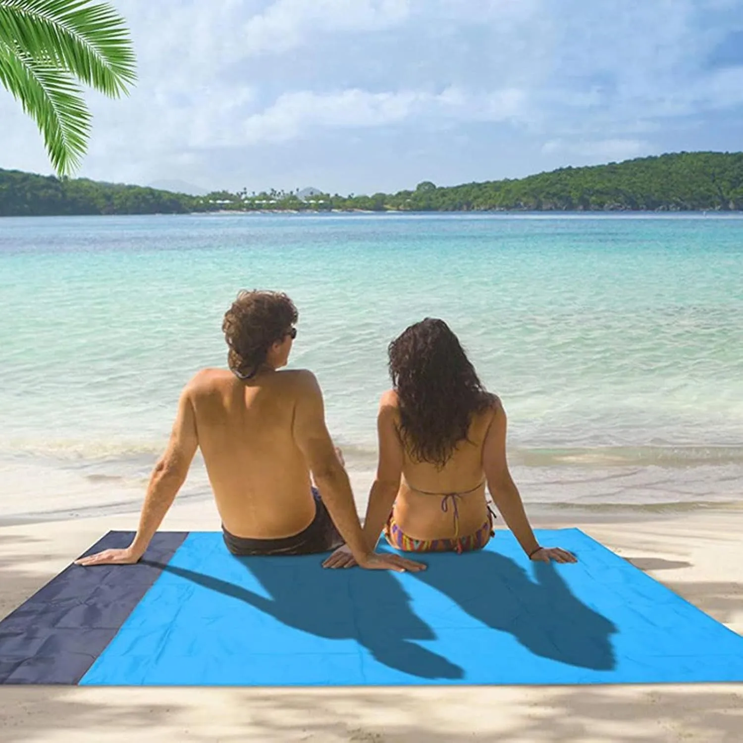 Beach Blankets, 80"×50" Waterproof Extra Large Sandproof Quick Drying Beach Mat with Storage Bag,Lightweight Picnic Mat,Durable Beach Blanket for Outdoor Hiking Travel Camping