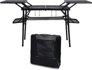 Beach Chair, Beach Chairs for Adults w/Cooler Compact High Back, Cup Holder & Carry Bag 1-P Orange   Camping Table, Folding Table, Grill Table, Folding Camping Table, Outdoor Table with 4 Side Tables