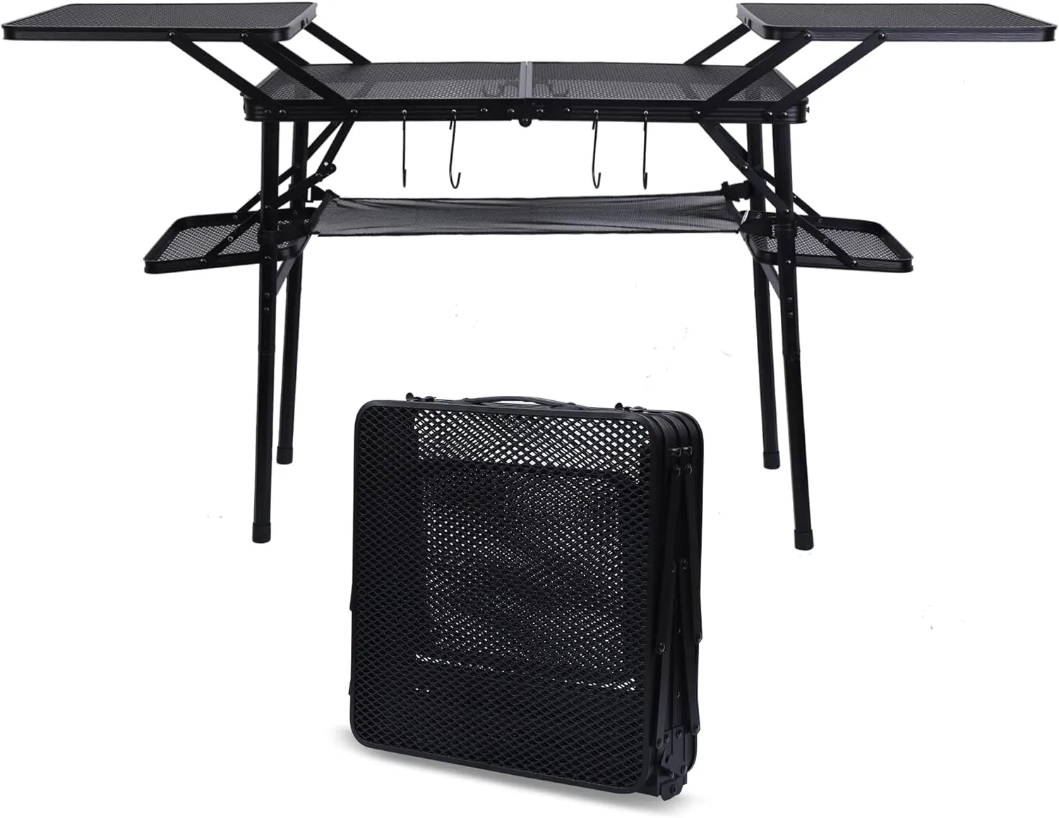 Beach Chair, Beach Chairs for Adults w/Cooler Compact High Back, Cup Holder & Carry Bag 1-P Orange   Camping Table, Folding Table, Grill Table, Folding Camping Table, Outdoor Table with 4 Side Tables