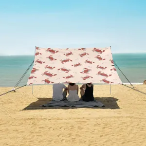 Beach Shade Tent with UPF50  UV Protection,Watercolor Marine Nautical Crabs Lightweight Camping Sun Shelter for Outdoor,Camping Trips, Fishing, Backyard,Picnics,Easy Set Up and Carry 9x10.5 FT