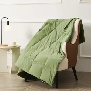 Beautyrest Packable Down Throw Blanket for Couch,Bed Comforter, Sofa Blanket Throw with Pouch | 650 Fill Power Soft Fuzzy Down Throw for Indoor and Outdoor, 60X70''