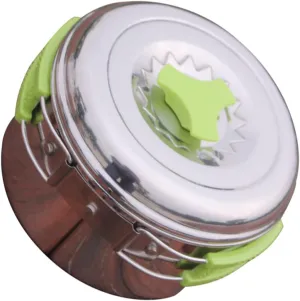 BESPORTBLE 1pc Camping Kettle Stainless Steel Cookware Portable Outdoor Pot for 1-3 People