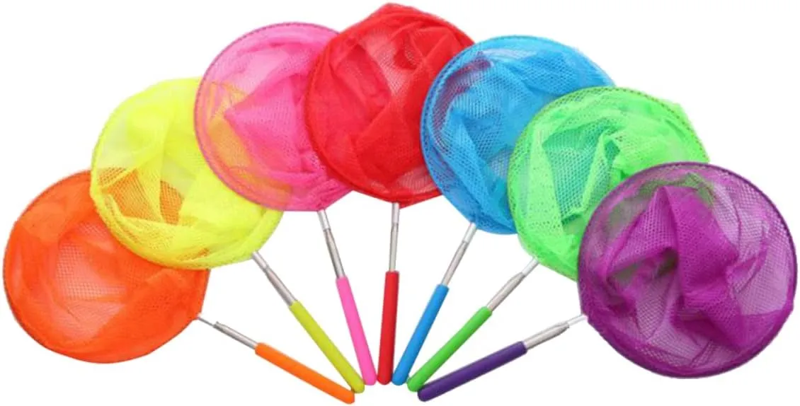 BESPORTBLE 6pcs Telescopic Insect Nets for Outdoor Exploration Butterfly and Catching Pink Yellow Purple Blue Each