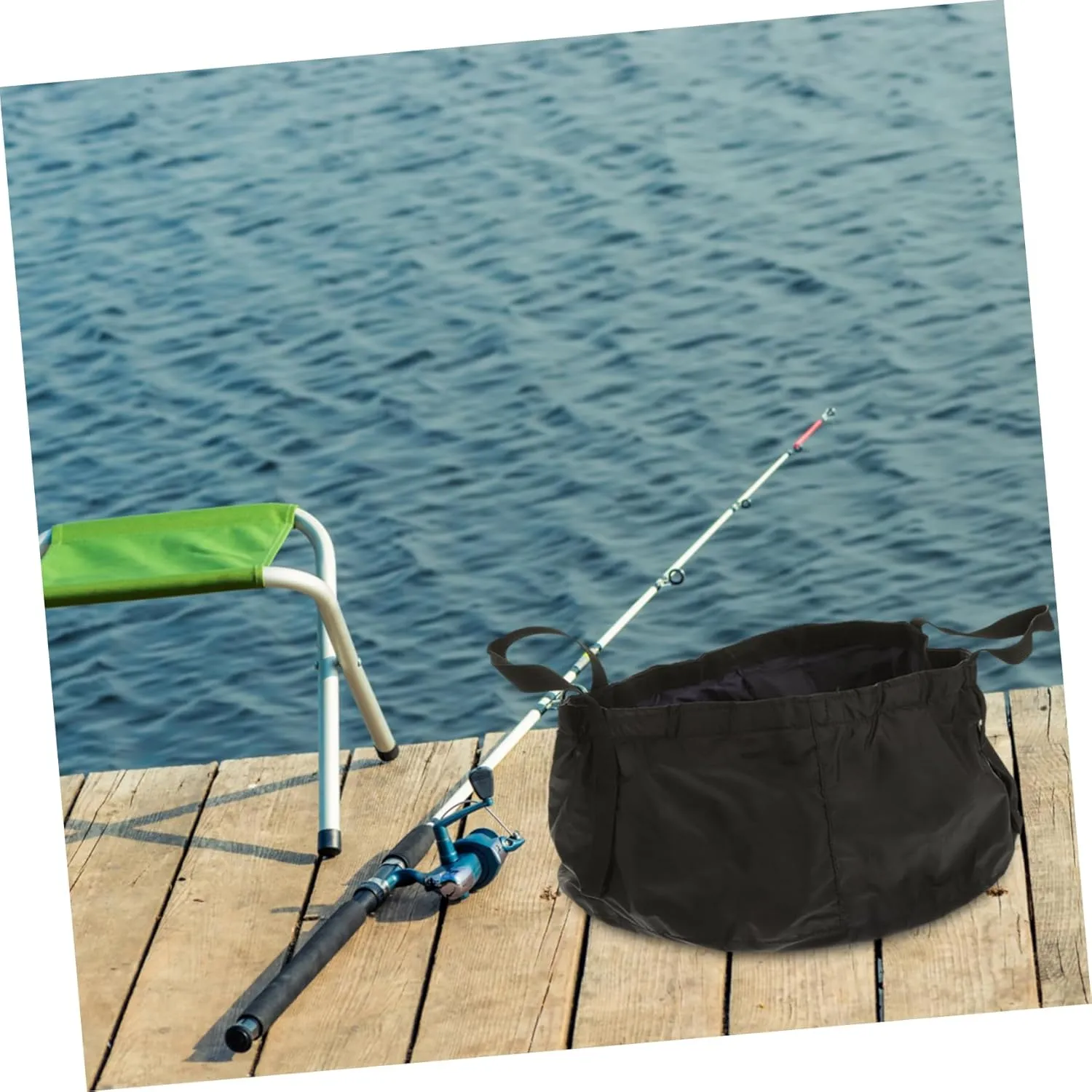 BESPORTBLE Folding Fishing Bucket Foldable Bucket Collapsible Water Basin Travel Portable Folding Basin