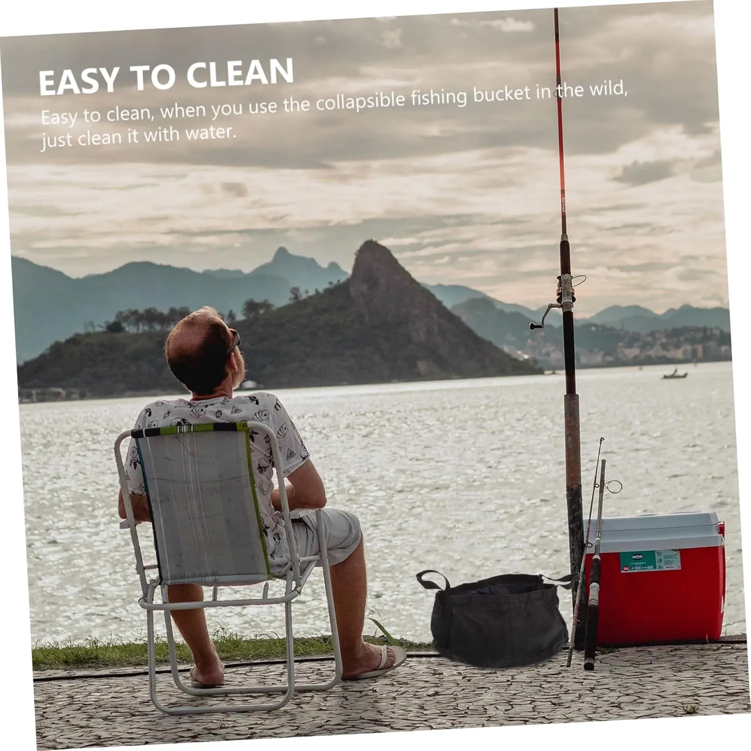 BESPORTBLE Folding Fishing Bucket Foldable Bucket Collapsible Water Basin Travel Portable Folding Basin