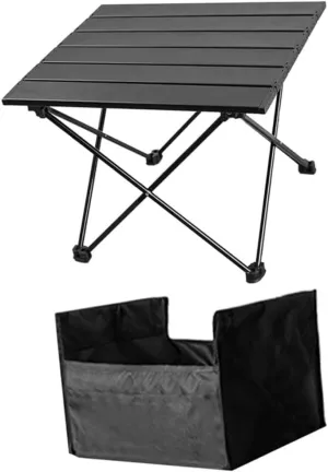 BESPORTBLE Outdoor Folding Desk Compact Camping Supply Sturdy Portable Aluminum Alloy Mini Table Storage