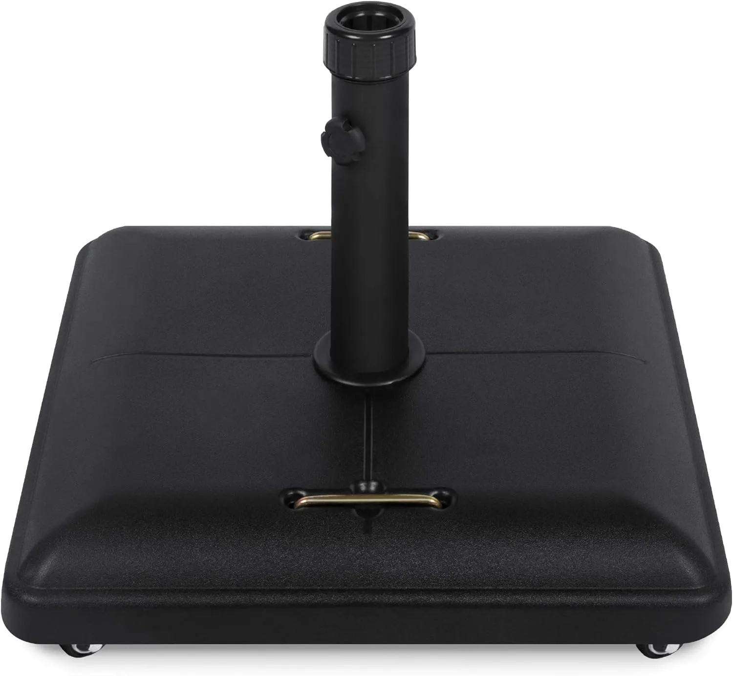 Best Choice Products 81-Pound Heavy Duty Square Concrete Rolling Outdoor Patio Umbrella Base Stand w/Locking Wheels, Handles