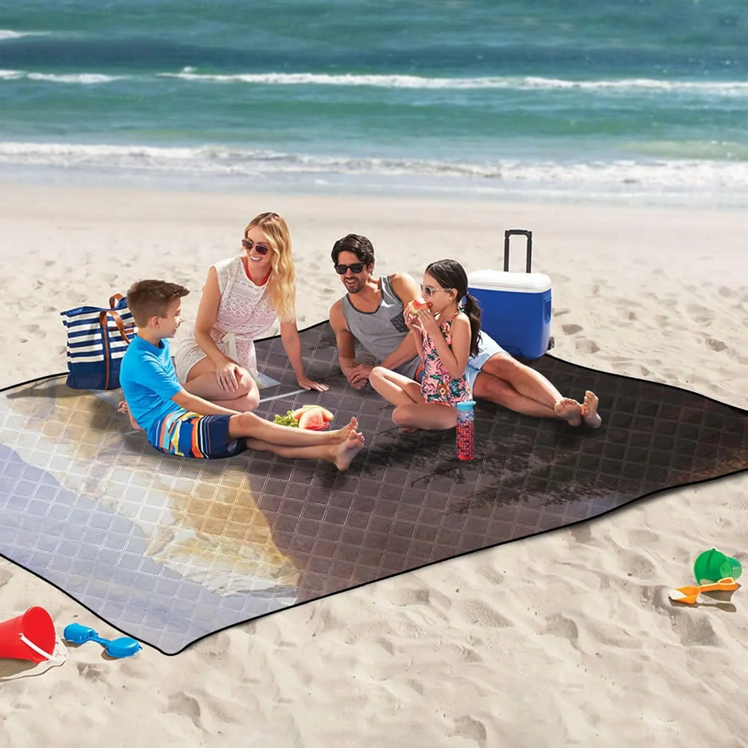 Bierstadt Albert Sunrise Glacier Scene Beach Blanket Sandproof Waterproof Outdoor Blanket for Grass Extra Large Picnic Supplies Foldable Mat 118" x 80"