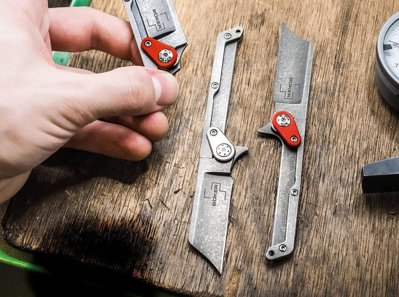 BÖKER PLUS® Fragment Mini EDC Pocket Knife - Keychain Box Cutter Knife – two-hand-opening EDC Keychain Folding Knife