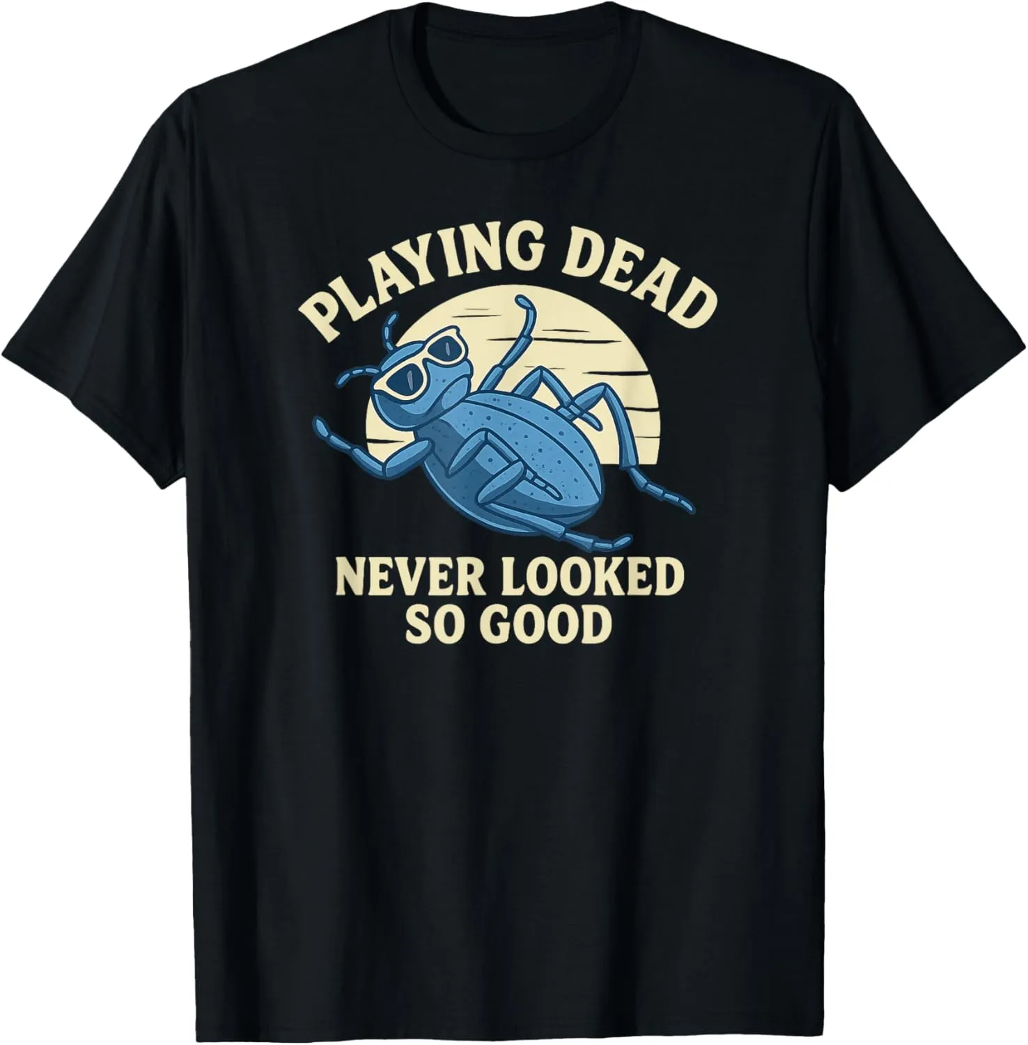 Blue Death Feigning – Resilient Beetle Design for Nature T-Shirt