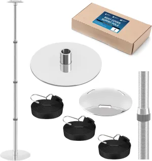 Boat Cover Support Poles 1 PK, Height Adjustable 316 Stainless Steel Boat Support Poles for Boat Cover Support, Support Systems with Stainless Steel Mushroom Cap and Base (1 Pack)