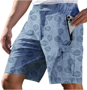 BOJIN Men's Hiking Cargo Shorts with 5 Zipper Pockets Lightweight Quick Dry Casual Wear Golf Fishing Shorts 9 inch Inseam