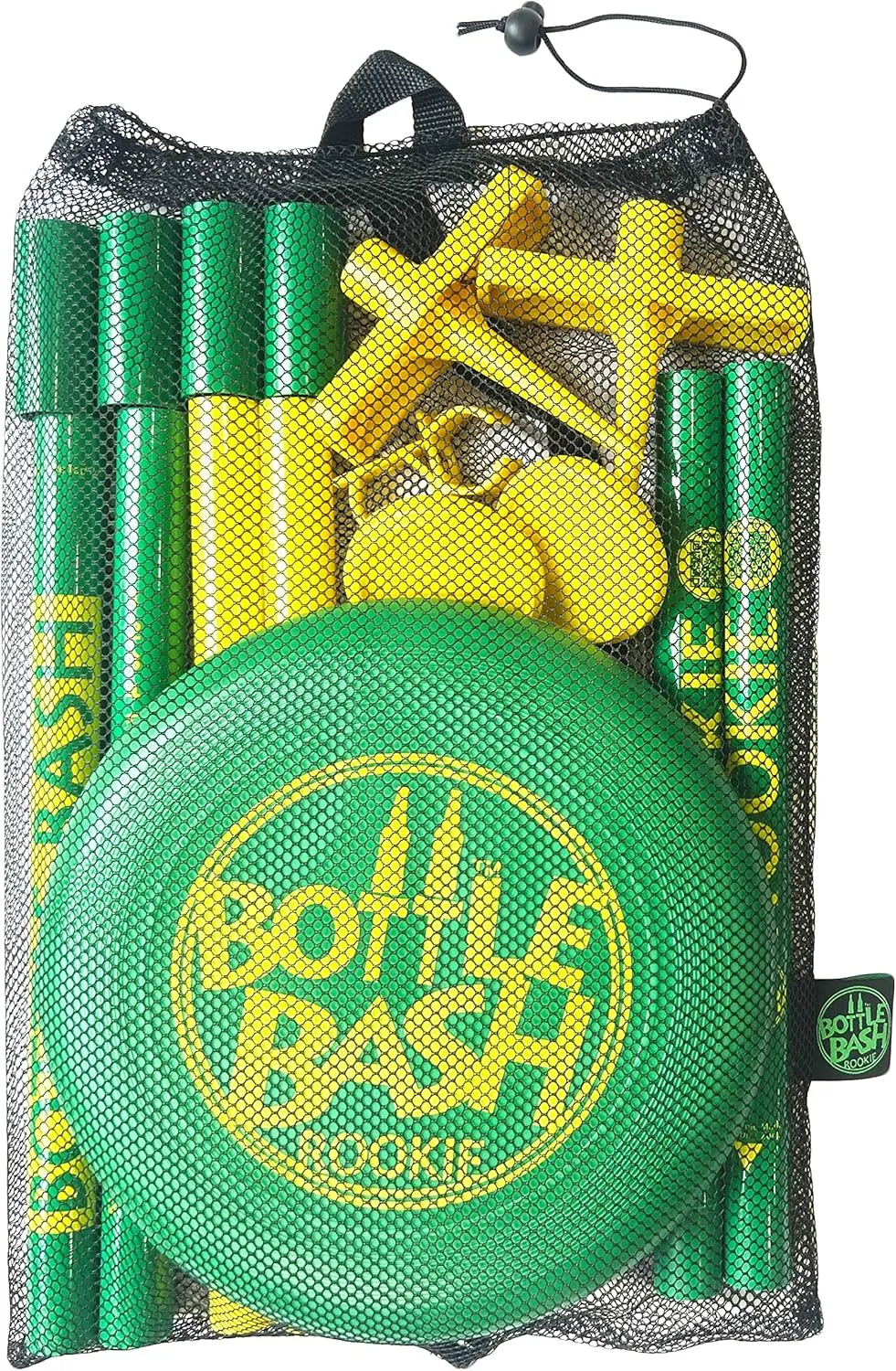 Bottle Bash Outdoor Flying Disc Game Set – Frisbee Toss Backyard and Beach Game for Family, Adult & Kids - Beersbee & Polish Horseshoes