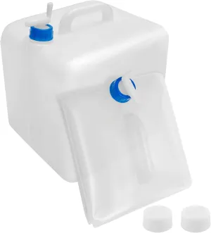 BPA Free Collapsible Water Container with Spigot, Quality LDPE Camping Water Storage Carrier Jug for Outdoors Hiking Backpack & Survival Kit and Emergency, Foldable Portable Water Canteen