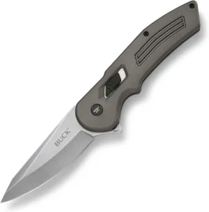 Buck Knives 262 Hexam Assist, Spring-Assist Folding Pocket Knife, 3.35" Stainless Steel Blade, Pocket Clip (Gray)