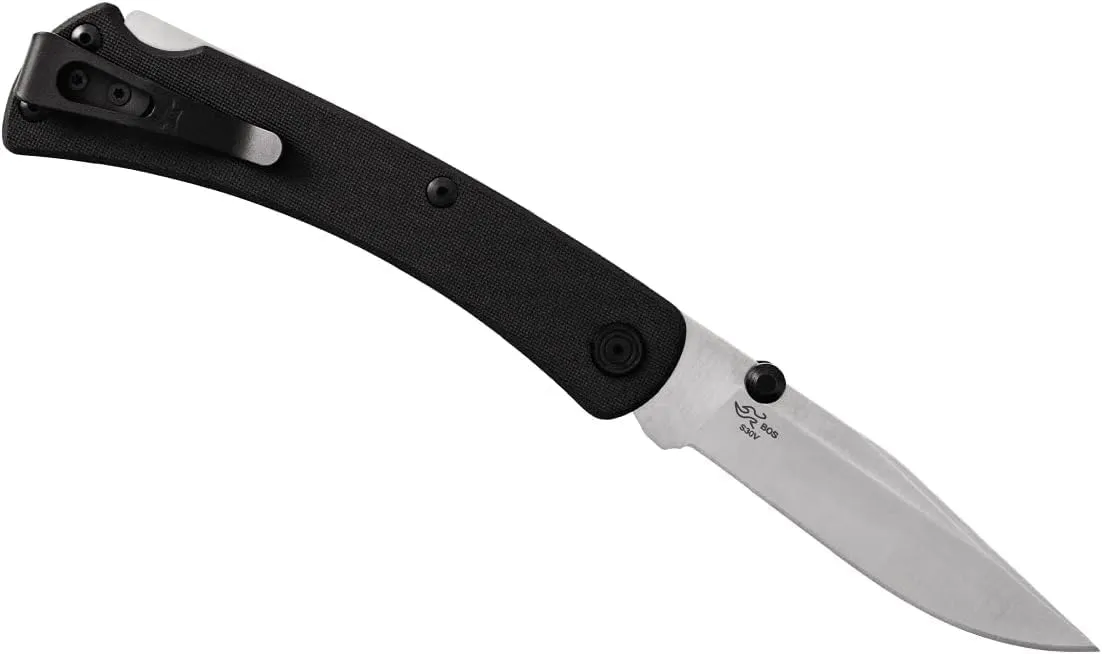 Buck Knives Slim Pro TRX Lock-back Pocket Knife with G10 Handle, Thumb Studs and Removable/Reversible Deep Carry Pocket Clip, S30V Blade
