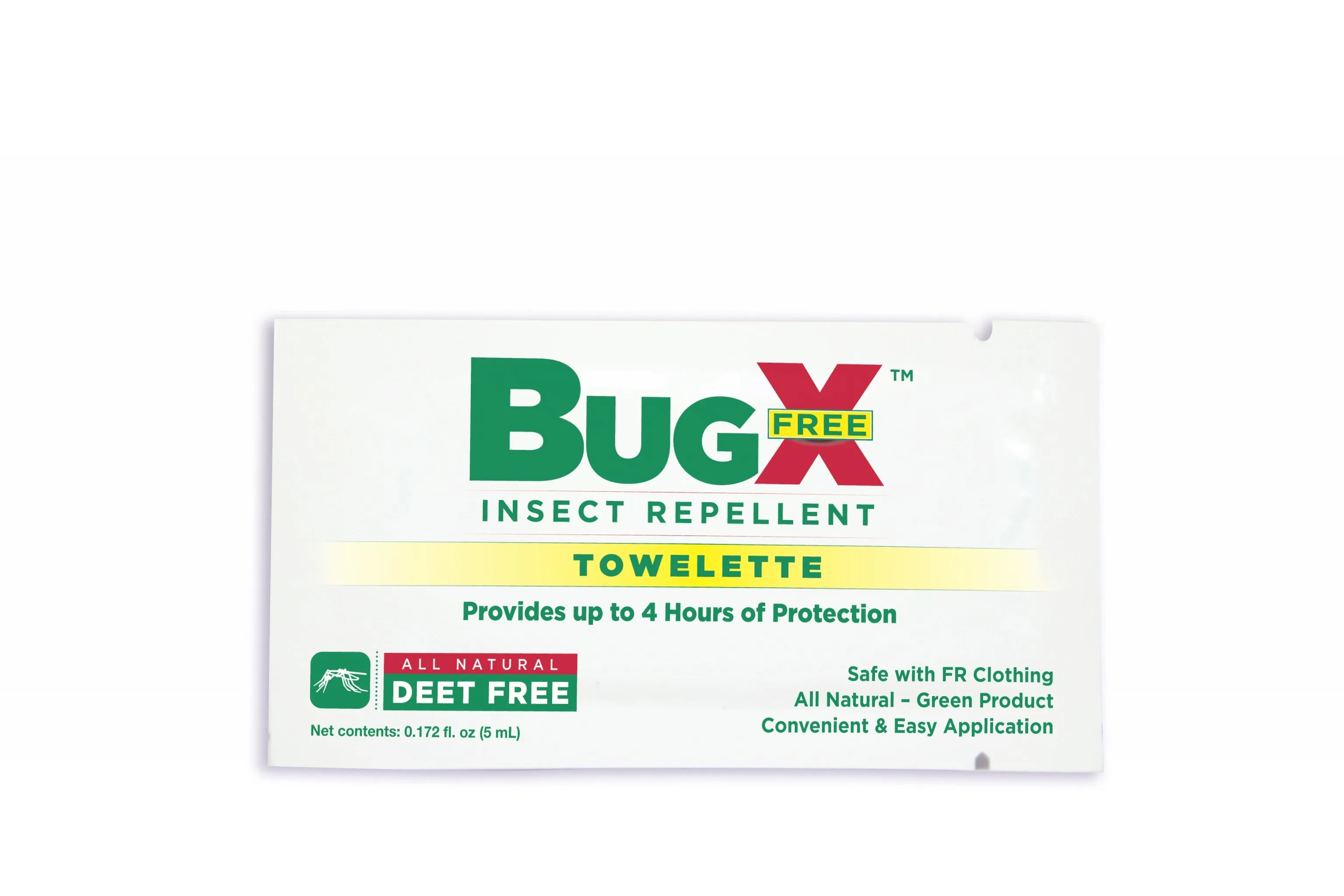 BugX DEET FREE Insect Repellent Wipes, 300 Per Box
