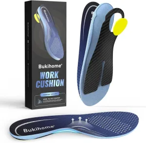 Bukihome Carbon Fiber Insoles - Orthotic Insoles for Metatarsalgia & Morton's Neuroma with Arch Support, Basketball Shoe Insoles with Metatarsal Pad & Shock Absorption- Women 8-9, Men 7-7.5-Size M