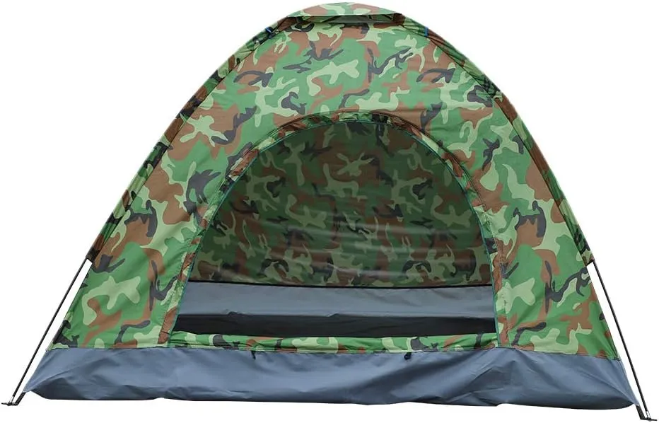 Camouflage Camping Dome Tent for 3-4 Person, Waterproof Fabric Backpacking Tents Family Camping Tents for Hiking, Travel, Outdoor, Self-Driving Tour