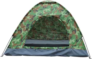 Camouflage Camping Dome Tent for 3-4 Person, Waterproof Fabric Backpacking Tents Family Camping Tents for Hiking, Travel, Outdoor, Self-Driving Tour