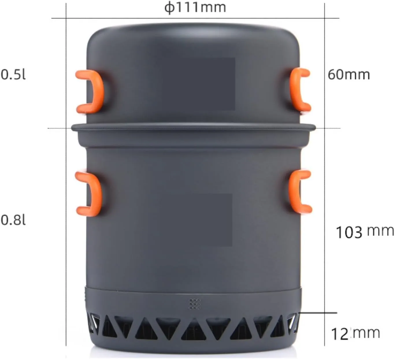 Camping Cookware, Camping Pot Set Energy-Gathering Heat-Collecting Camping Pot Portable Outdoor Cooker Portable Stove