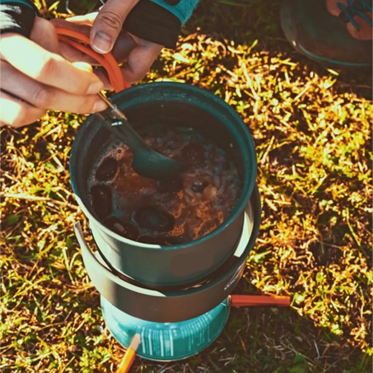 Camping Cookware, Camping Pot Set Energy-Gathering Heat-Collecting Camping Pot Portable Outdoor Cooker Portable Stove