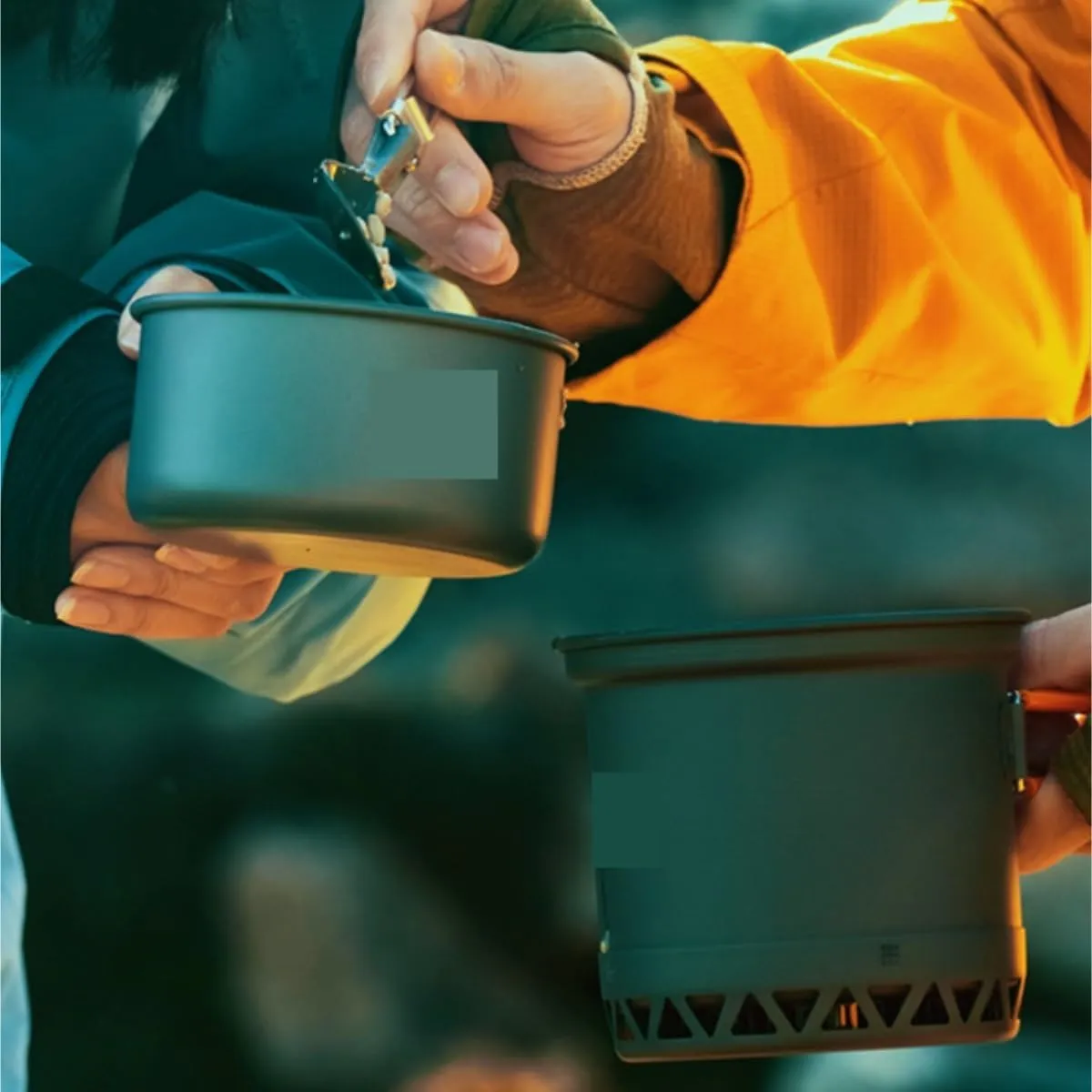 Camping Cookware, Camping Pot Set Energy-Gathering Heat-Collecting Camping Pot Portable Outdoor Cooker Portable Stove