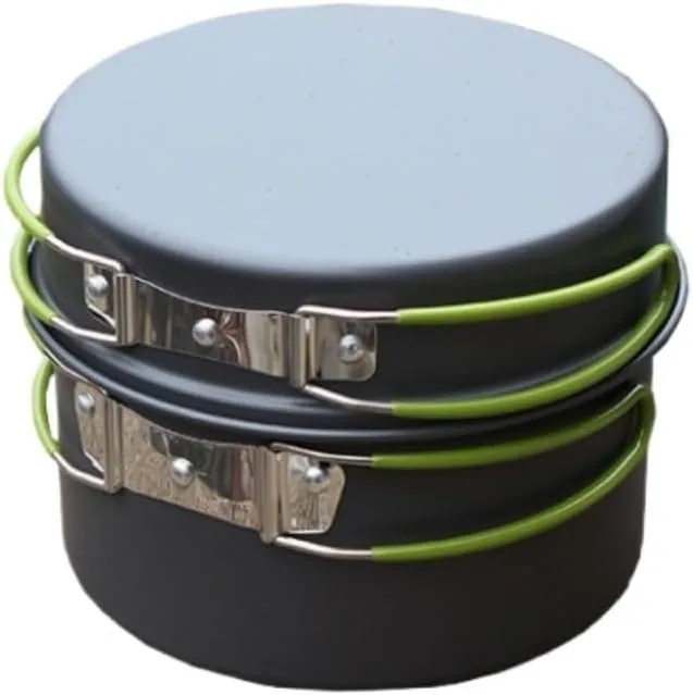 Camping Cookware, Camping Stove Set Pot Outdoor Multi-Person Picnic Camping Cooker Portable Non-Stick Pot Set Portable Stove