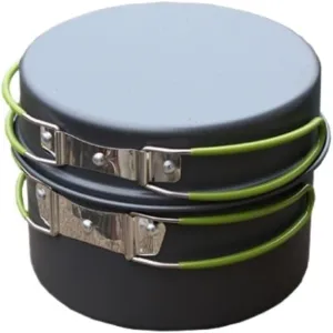 Camping Cookware, Camping Stove Set Pot Outdoor Multi-Person Picnic Camping Cooker Portable Non-Stick Pot Set Portable Stove