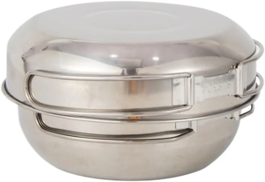 Camping Cookware, Outdoor 304 Stainless Steel Mountaineering Portable Pot Set Camping Picnic Tableware Cooker Portable Stove