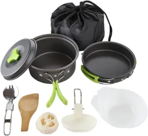 Camping Grill Propane Portable 1 Set Outdoor Hiking Cookware Titanium Camping Cookware Set Lightweight Easy to