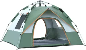 Camping Tent 3/4 Person - Family Dome Waterproof Backpack Tents with Top Ultralight Easy Set Up Small Tents with Carry Bag for 4 Season Hiking Glamping Beach Outdoor ( Color : Green , Size : 34 people