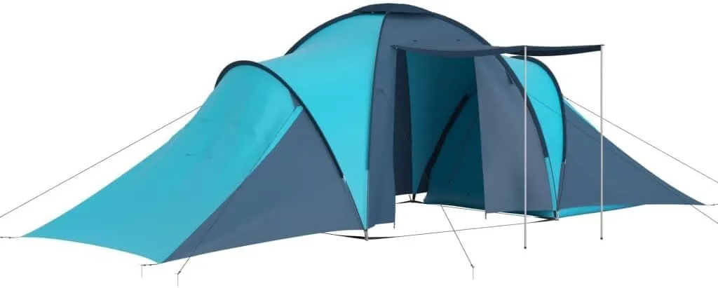 Camping Tent 4~6 Persons Tunnel Tent for Camping Hiking Travel Fibreglass Poles