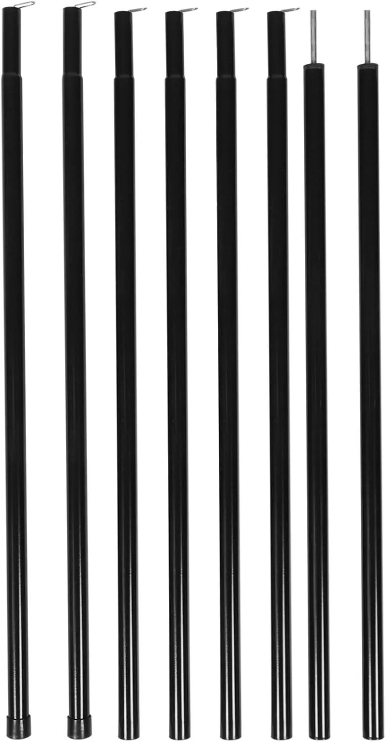 Camping Tent Pole Kit 8pcs Metal Poles Tarp for Outdoor Use Lightweight and Durable Tent Support Frame