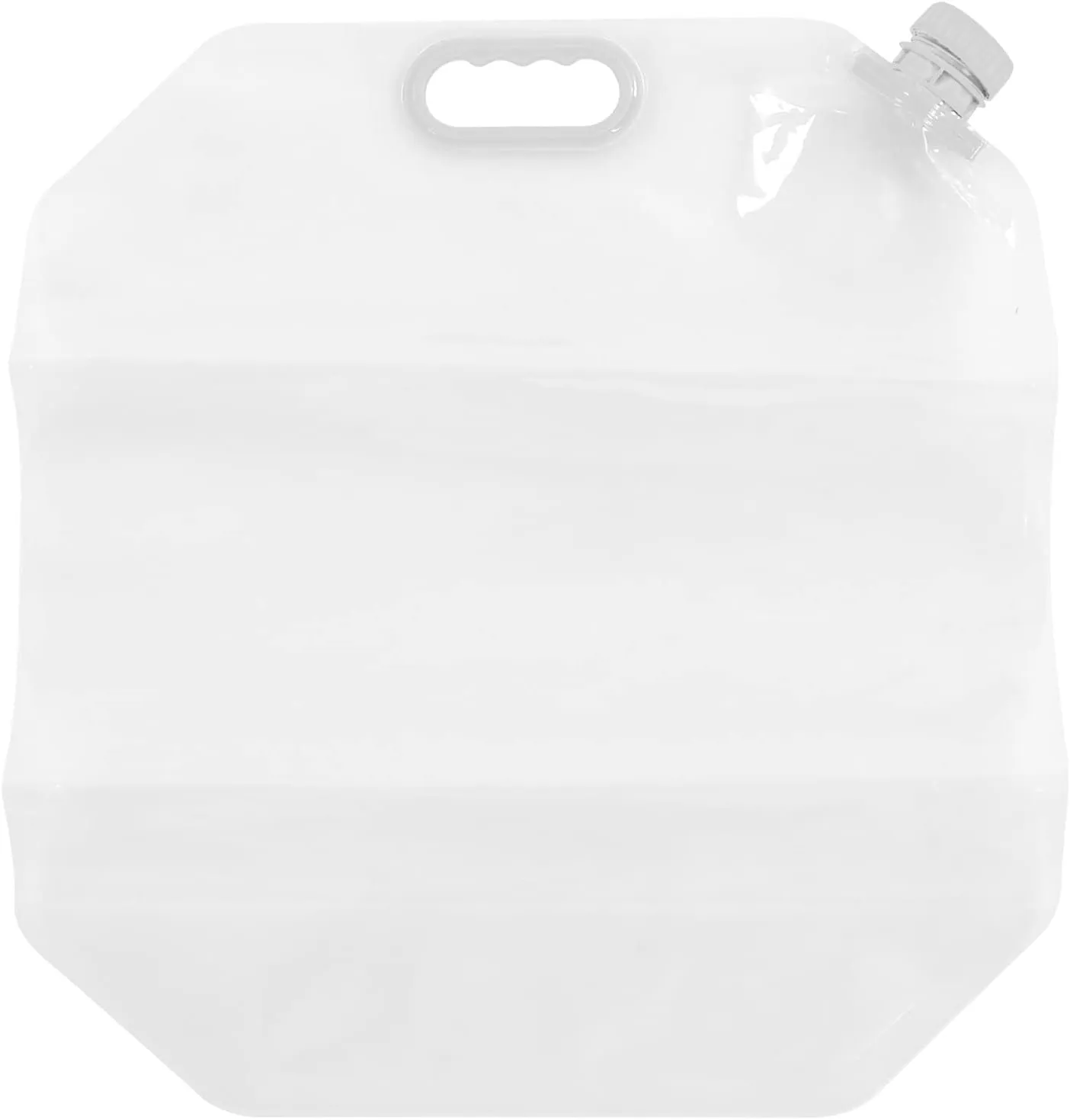 Camping Water Container, 15L Collapsible Water Container Bag Transparent Portable Reusable Water Container Freezable Water Bag for Sports Outdoors Camping Hiking Backpack (White)