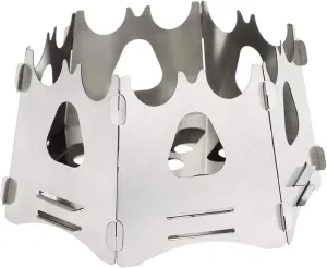Camping Wood Stove Portable Folding Camping Wood Stove Stainless Steel Wood Burning Stove for Outdoor Hiking
