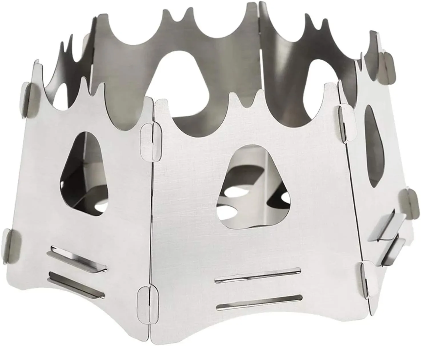 Camping Wood Stove Portable Folding Camping Wood Stove Stainless Steel Wood Burning Stove for Outdoor Hiking