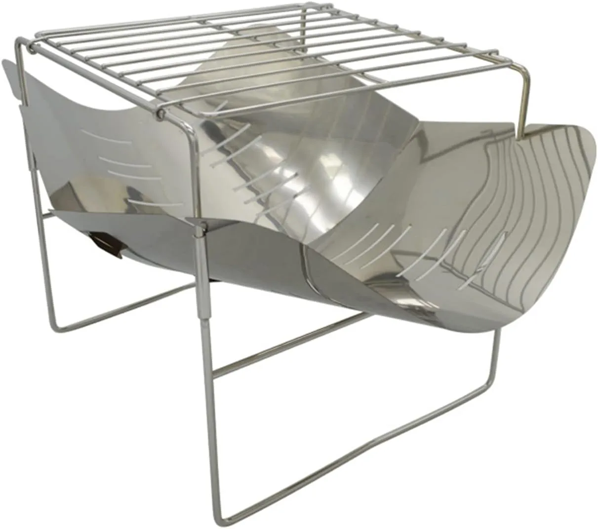 Camping Wood Stove,Portable Wood Burning Stoves Small Folding Stainless Steel Mult Fuel Camp Stove with Storage Bag for Picnic BBQ Camp Hiking