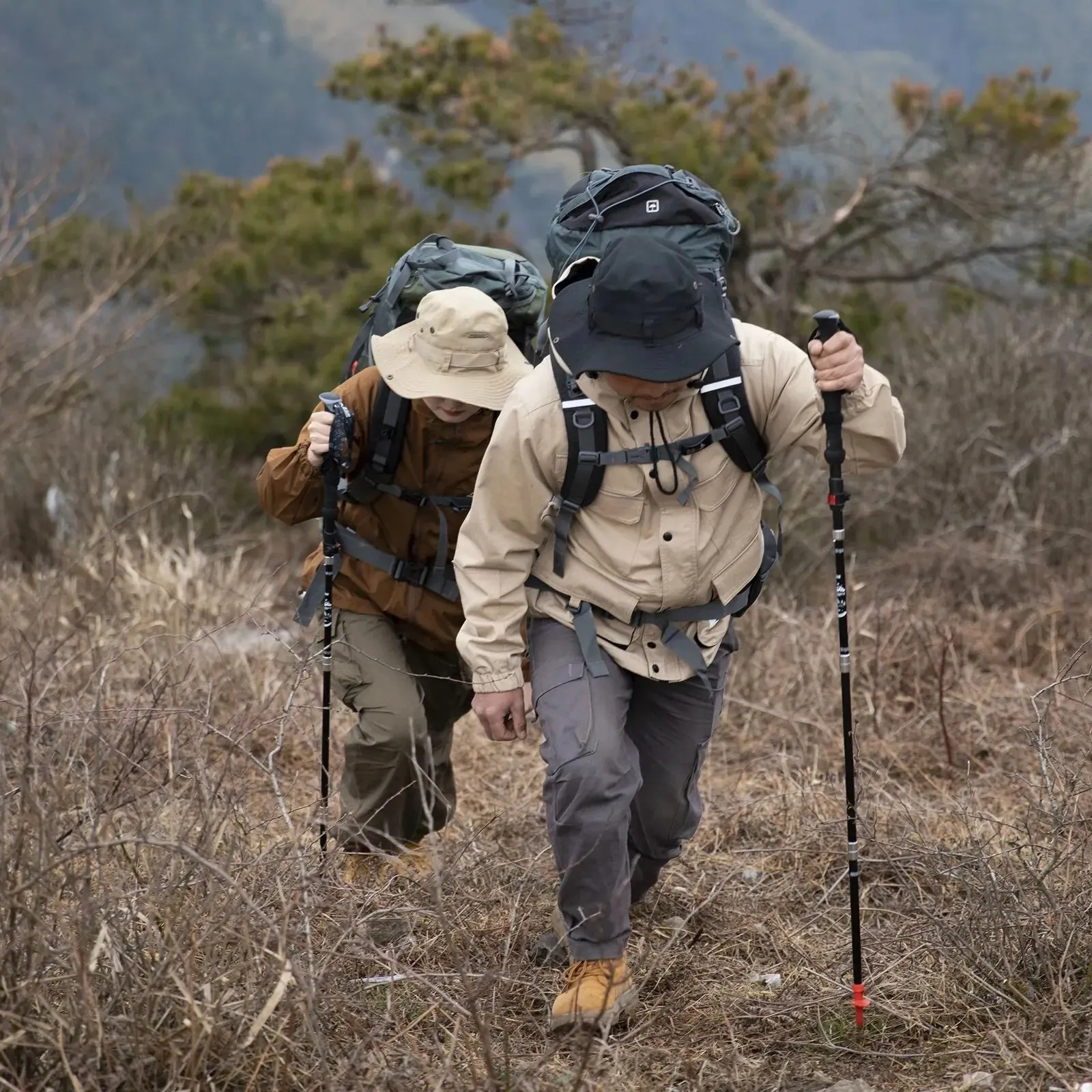 Carbon Fiber Folding Trekking Poles for Hiking & Climbing