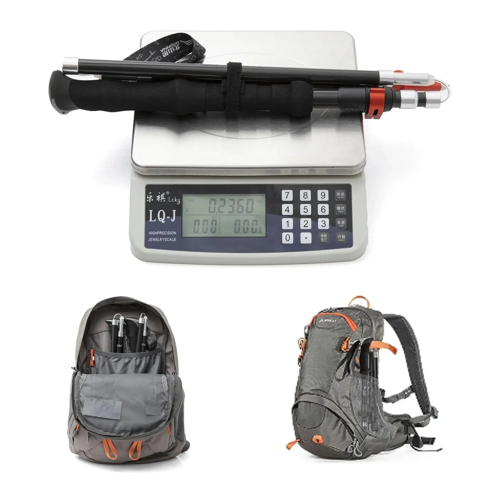 Carbon Fiber Folding Trekking Poles for Hiking & Climbing