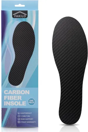 Carbon Fiber Insole 1 Piece, Carbon Fiber Foot Plate Shoes Insert for Women Men, Rigid Support for Hallux Rigidus, Turf Toe, Foot Fractures, Mortons Toe - 273mm