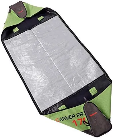 Carver Performance Ski Bag for 1 Pair of Skis and Poles - Green Black
