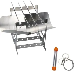 Charcoal Grills Outdoor BBQ Grill Stove High-Temperature Fire-Resistant Camping Barbecue Bonfire Fire Rack for Backpacking Hiking Picnic