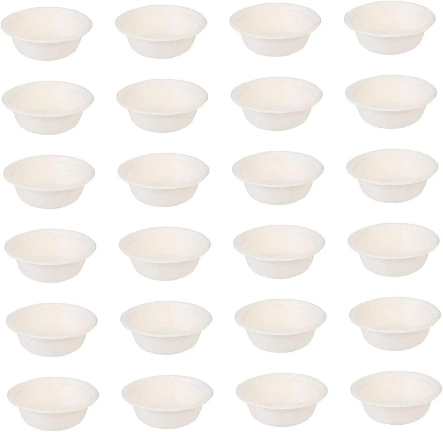 CHILDWEET 50Pcs Bowls Soup Containers for Camping Takeaway Food Bowls Natural Color Design Safe and Practical Dining
