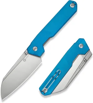 CIVIVI Hid Folding Pocket Knife, 4.14" Swedish 14C28N Blade G10 Handle Nested Liner Lock Kitchen Knife with Thumb Stud Opener, Ideal for Outdoor Use Camping Hiking and EDC C23008-5, Blue
